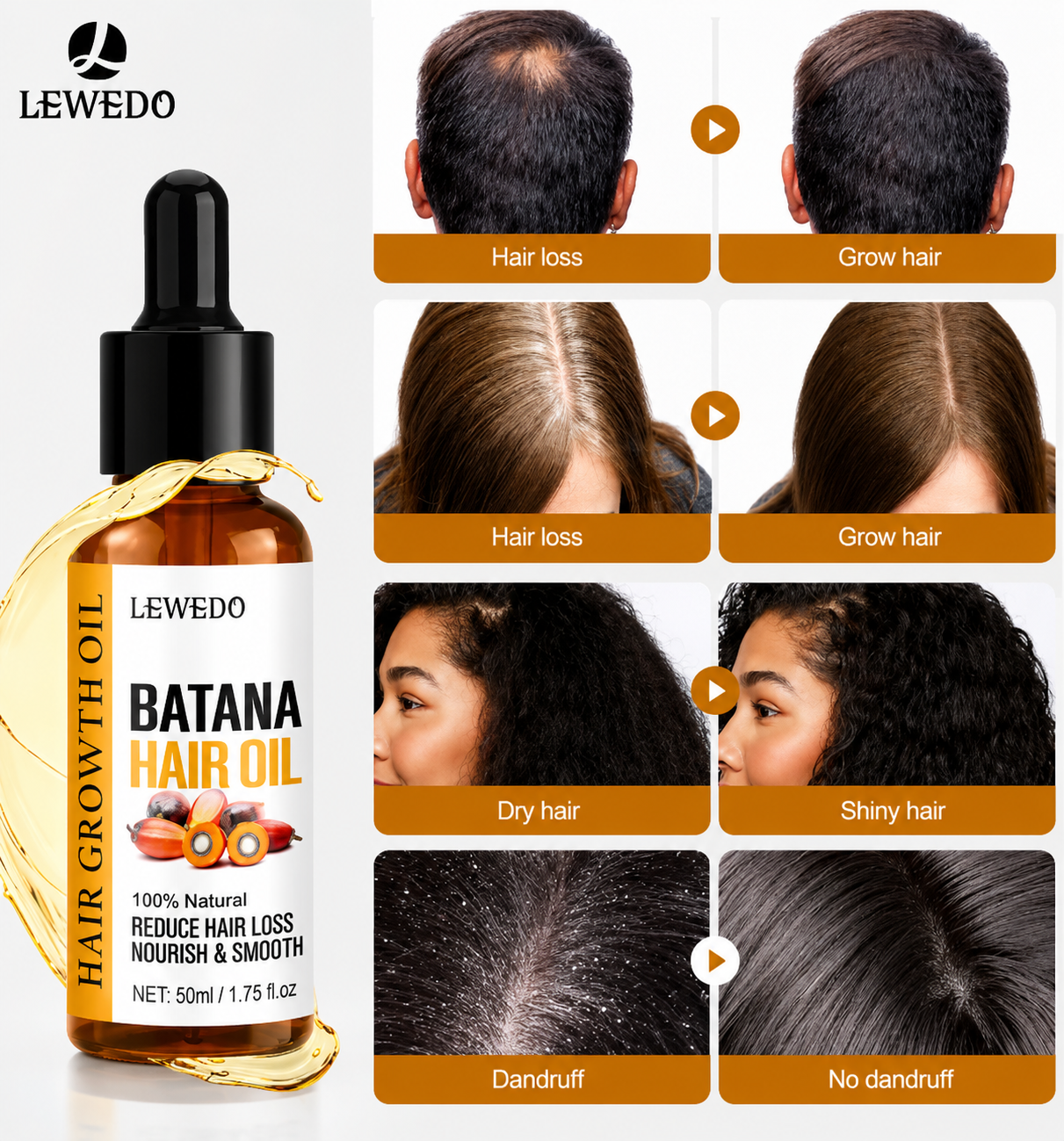 100% Pure Batana Oil for Hair Care and Treatment