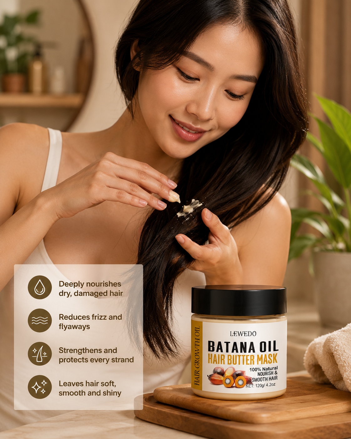 100% Pure Batana Oil for Hair Care and Treatment